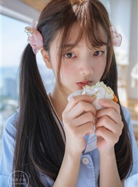 Childish picture book - NO.01 Clear Sky 01 White silk double ponytail JK(54)